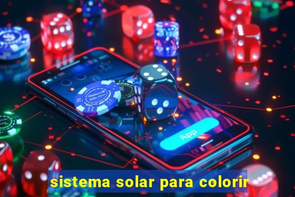 sistema solar para colorir